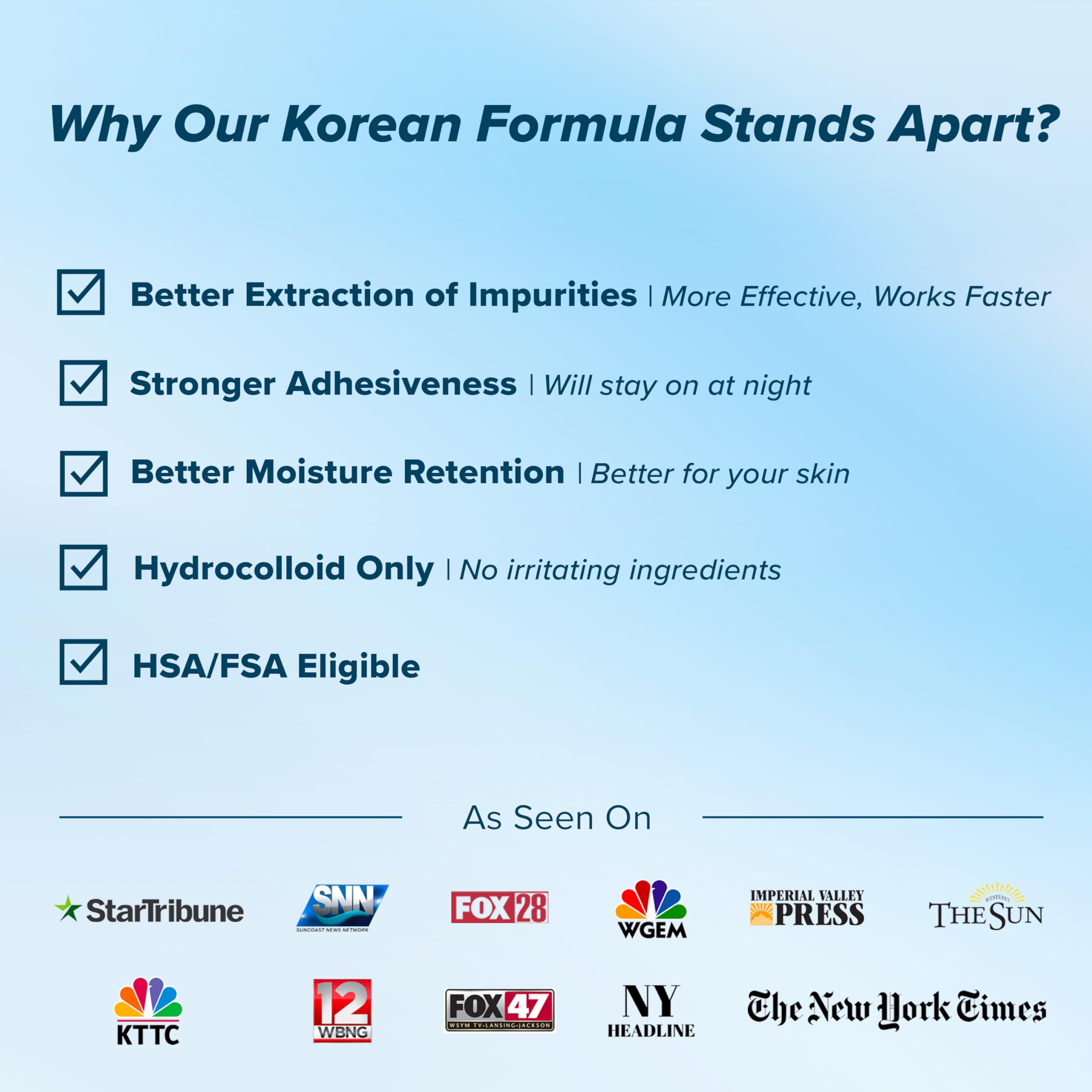 Hydrocolloid Pimple Patches (Made in Korea) FSA/HSA Eligible - Vegan, Hypoallergenic, Cruelty-Free Acne Circle Stickers for Overnight Use, for Zits, Spots, Pimples, Whiteheads (46 Count, Mixed Sizes)